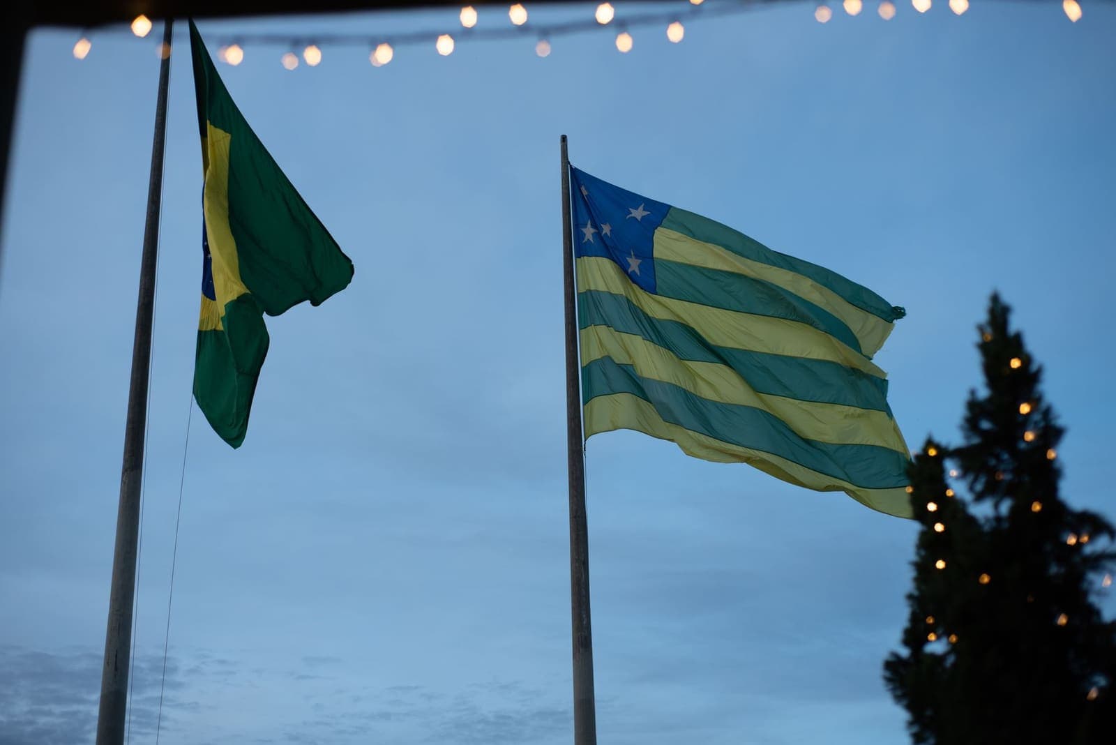 Brazilian flag displayed at a football stadium, referencing the country's betting sponsorship boom