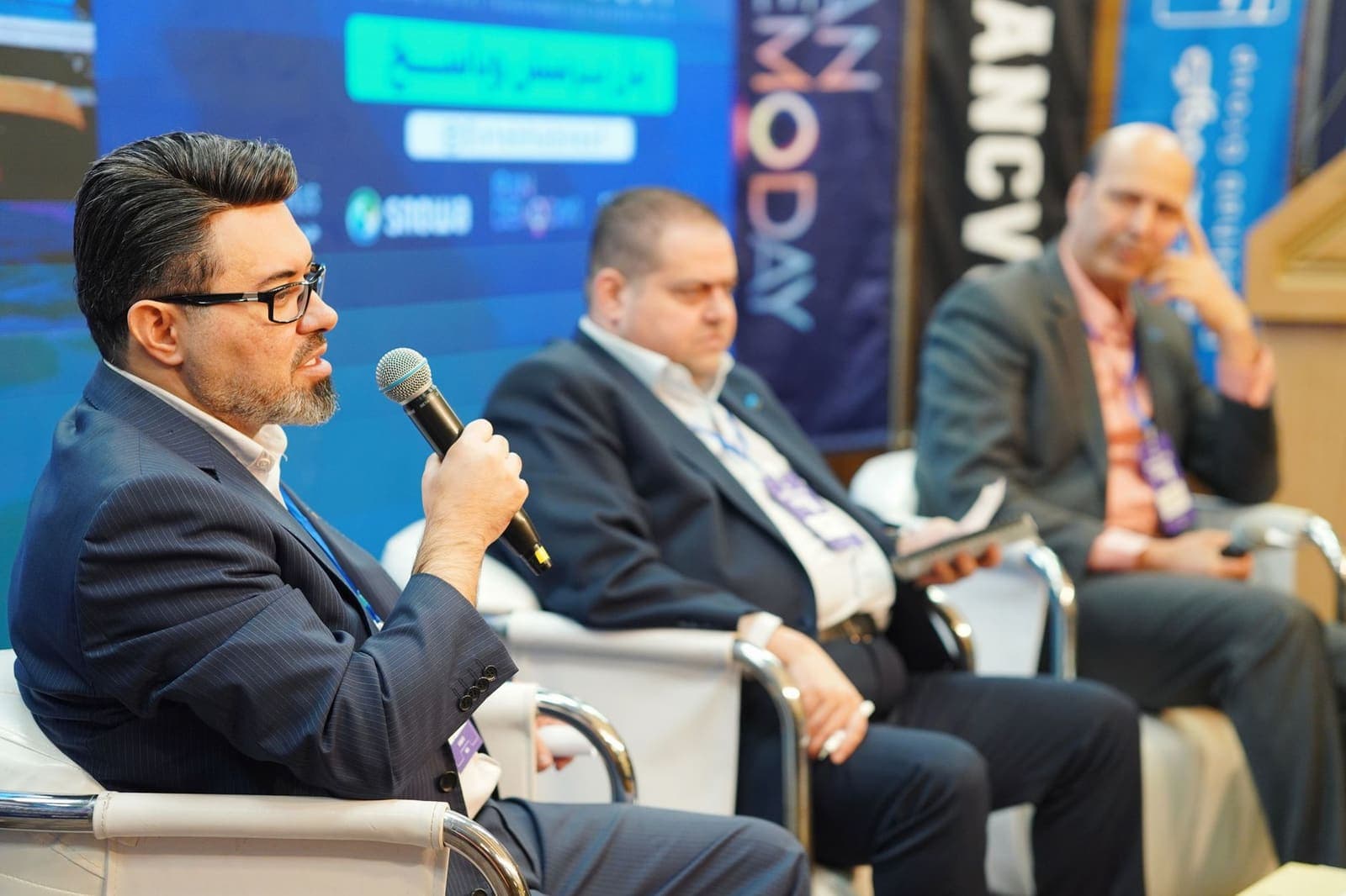 Industry executive speaking at a gambling conference panel discussion