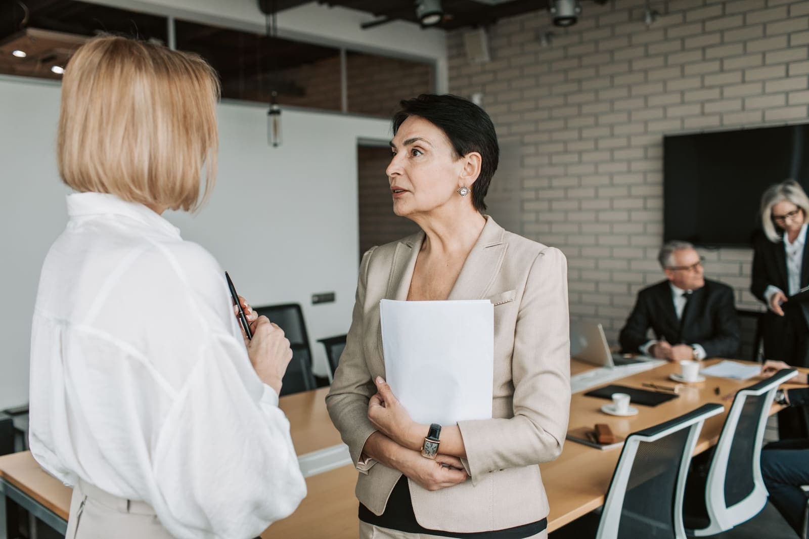 people in a business meeting in an office